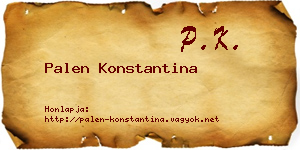 Palen Konstantina névjegykártya